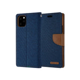 Mercury Goospery Canvas Diary Wallet Case With Card Slots for iPhone 11