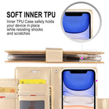 Goospery Rich Diary Wallet Case with Card Slots for iPhone 8 8+ 7 7+ 6 6+ 6S 6S+