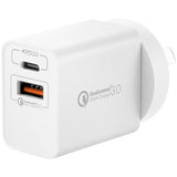 MOMAX ONEPLUG 20W USB-C PD Wall Fast Charger Dual Output USB-C PD & USB-A AU PLUG UM13