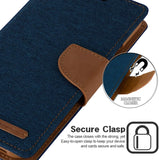Mercury Goospery Canvas Diary Wallet Case With Card Slots for iPhone 11 Pro