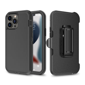 Shockproof Robot Armor Hard Plastic Case with Belt Clip for iPhone 13 Pro Max and Mini