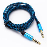 Braided Gold Plated 3.5MM Jacks Male To Male Audio Cable AUX Cord for Phone and Car