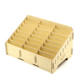Wooden Mobile Phone Parts Storage Box Organizer 24/48 Grid for LCD, Boards, Repair Tools