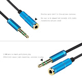 Male To Female 3.5mm AUX Audio For Mobile Phone iPod or MP3 Stereo Extension Cable Cord