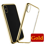 TPU Clear Crystal Rubber Soft Plating Case for iPhone X/XS
