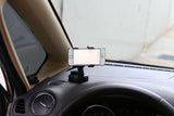 Dual Clamp Car Holder with Sticky Suction Cup