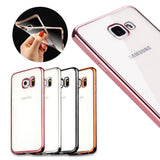 TPU Clear Crystal Rubber Soft Plated Case Cover for Samsung Galaxy S7/S7 Edge