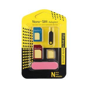 Nano SIM Card Adapter 5-In-One Kit