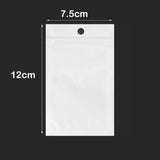 White/Clear Resealable Plastic Seal Bags Retail Packaging Pouches With Hang Hole Various Sizes