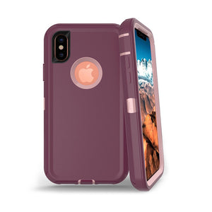 Shockproof Robot Armor Hard Plastic Case with Belt Clip for iPhone X / XS / XR / XS Max