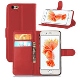 Wallet Flip Leather Case With Card Slots TPU Cover for iPhone X / XS