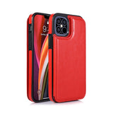 Back Magnetic Flip Leather Wallet Cover Case With Card Slots for iPhone 12/12 Pro/12 Pro Max/12 Mini