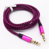 Braided Gold Plated 3.5MM Jacks Male To Male Audio Cable AUX Cord for Phone and Car