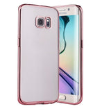 TPU Clear Crystal Rubber Soft Plated Case Cover for Samsung Galaxy S7/S7 Edge