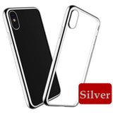 TPU Clear Crystal Rubber Soft Plating Case for iPhone X/XS