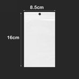 White/Clear Resealable Plastic Seal Bags Retail Packaging Pouches With Hang Hole Various Sizes