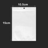 White/Clear Resealable Plastic Seal Bags Retail Packaging Pouches With Hang Hole Various Sizes