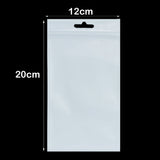 White/Clear Resealable Plastic Seal Bags Retail Packaging Pouches With Hang Hole Various Sizes
