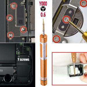 Screwdriver for iPhone Apple Watch Samsung and other Mobile Phones 0.6mm Tri Point 0.8mm Pentalobe and 1.5mm Philips