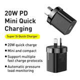 Baseus Super Si Quick Charger 1C 20W Wall Fast Charger AU PLUG CCCJGCA