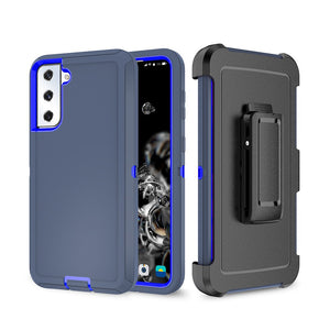 Shockproof Robot Armor Hard Plastic Case with Belt Clip for Samsung S21 / S21+ / S21 Ultra