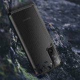 Carbon Fiber Hard Shield Case Cover for Samsung Galaxy S21 / S21+ / S21 Ultra